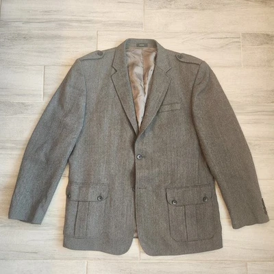 Murano blazer XL серый 100% шерсти охотник стиль спортивное пальто опрятный конный повседневный - Изображение 1 из 4