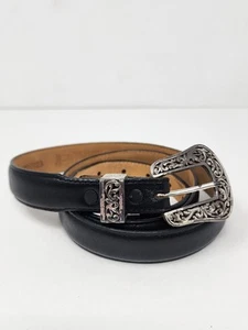 Justin Botas Mujer 36 Cuero Negro Antiguo Plata Hebilla Decorativa - Imagen 1 de 7