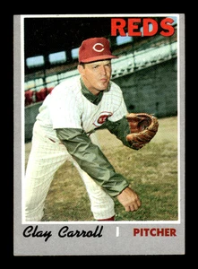 1970 Topps # 133 Clay Carroll Card Cincinnati Reds - Picture 1 of 2