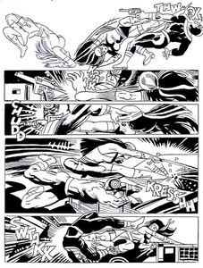DAREDEVIL # 181 MUERTE DE ELEKTRA PÁGINA 22 RECREACIÓN ORIGINAL CÓMIC ARTE BOCETO - Imagen 1 de 1