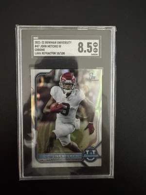 2022 Bowman University John Metchie III Chrome 1st Bowman Refractor Lava /100 - Image 1 of 2