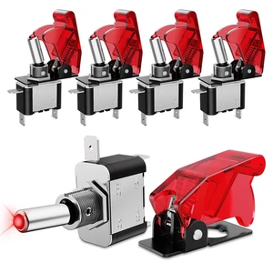 5PCS12V LED Toggle Switch Heavy Duty 20A SPST on off 3 Pin Rocker for Automotive - Picture 1 of 9