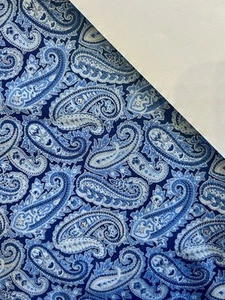 NEW Blue Paisley Cotton Fabric - 3/4 Yd - 26" - Picture 1 of 1