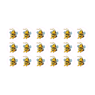 Aufkleber rund wetterfest lachende Biene 3,3 cm  Sticker Auto Motorrad - Bild 1 von 4