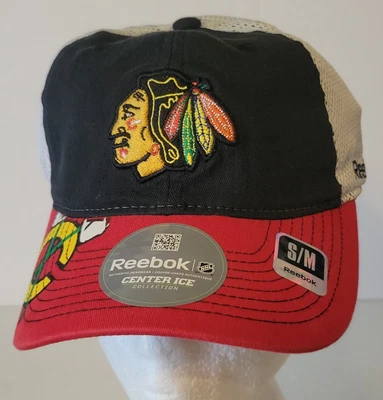 Chicago Blackhawks Logo Reebok Second Season Center Ice SMALL/MEDIUM Hat NEW - Image 1 of 4