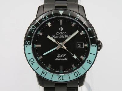 Reloj Zodiac Super Sea Wolf GMT Blackout Timeless Edition 82 ZO9407 Usado Foto 1 de 4