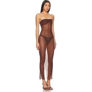 REVOLVE Bananhot Alice Kleid Braun Netz Größe Small Neu Mit Etikett - Bild 1 von 12