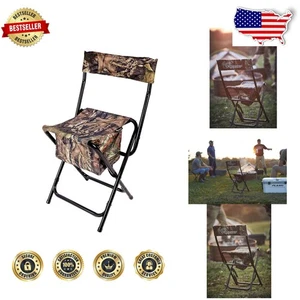 Portable High-Back Blind Chair: Foldable Hunting Comfort in Mossy Oak Camouflage - Picture 1 of 6