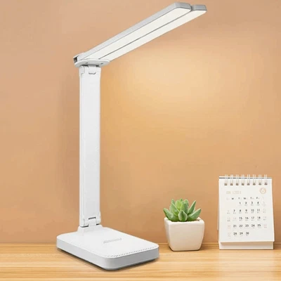 3 Levels Dimmable LED Desk Lamp Foldable Reading Light  Bedside Use - Image 1 of 4