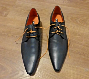 Belmondo Men’s All Leather Black man genuine leather Shoes ,Made In Italy, 11 sz - Picture 1 of 22