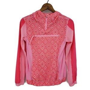 Ivivva Pack & Stash Coral Pink Hoodie Girls Size 12 Pullover Lightweight Jacket - Picture 1 of 3