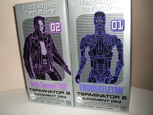 MEDICOM TERMINATOR 2 ENDOSKELETON & ARNIE WIND UP TIN ROBOTS NEW HIGH GRADE BOX - Picture 1 of 6
