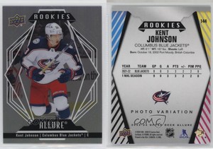2022-23 Upper Deck Allure Rookies Photo Variations Kent Johnson #144 Rookie RC