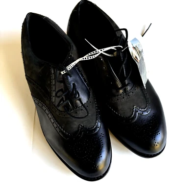 Zapatos de golf Reebok de cuero talla 7 1/2 eee negros Foto 1 de 4