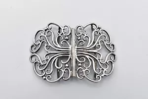 Large Victorian Sterling Silver Nurses Belt Buckle 1897 - Picture 1 of 5