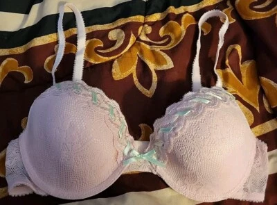 Frederick's of Hollywood Sexy Va Va Voom Bra Womens 36B Pink & Green - Image 1 of 4