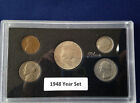 1948 United States Five Coin Silver Year Set Classic Coins in Display Case
