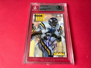 Terry Allen Vikings 1994 Skybox Impact Card Signed Auto Beckett BAS Slabbed - Picture 1 of 2