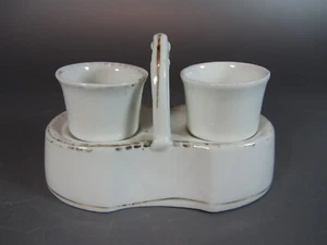 Antique victoria carlsbad austria Itted egg cup Holder Carrier SERVICE Porcelain - Picture 1 of 8