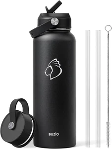 1180Ml Insulated Water Bottle with Straw Lid and Flex Cap, 40Oz Stainless Steel - Picture 1 of 12