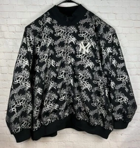 New York Yankees Graffiti Print Long Sleeve Jacket By Carl Banks G-III Size 6XL - Picture 1 of 8