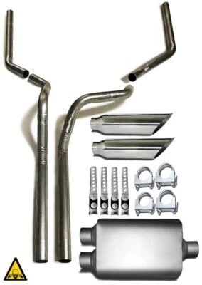Kit de escape de conversión de doble tubo se adapta a: camioneta Chevy Silverado 2000-2003 Foto 1 de 4