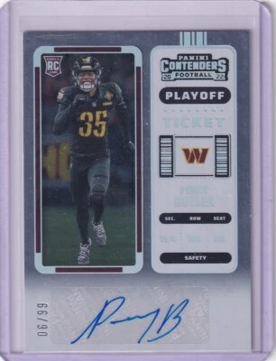 2022 Panini Contenders NFL Playoff Ticket RC Percy Butler Auto 06/99 - Image 1 of 2