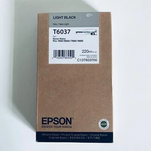 2020 Oryginalny wkład atramentowy Epson Light Black T6037 UltraChrome do Stylus Pro - Zdjęcie 1 z 3