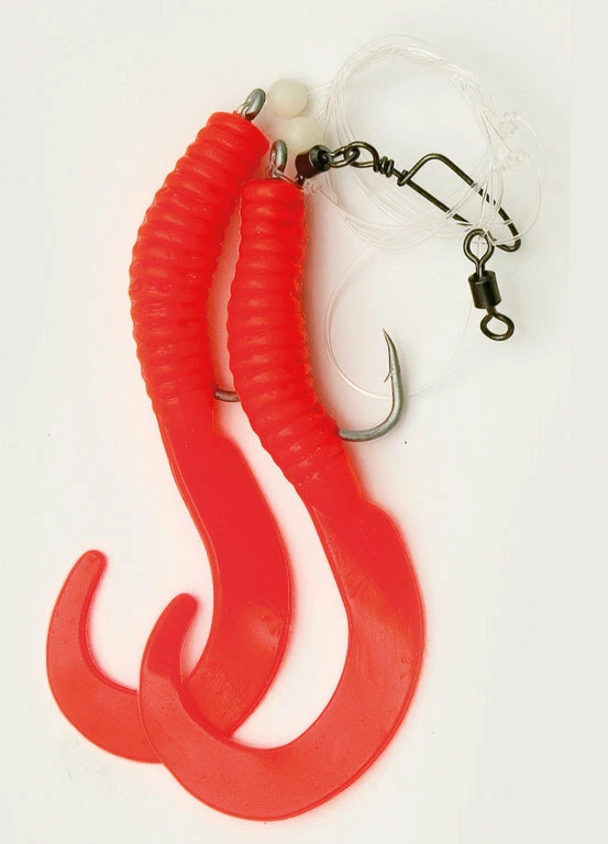 Behr Norwegen Pilksystem mit Doppeltwister japanrot 8/0 Haken, Meeresvorfach - Bild 1 von 1