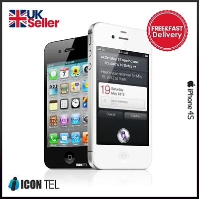 Apple iPhone 4S 8GB 32GB Unlocked Black White Smartphone | 12M Warranty Grade A  - Image 1 of 2