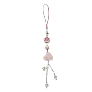 Stylish Beaded Keychain with Rabbit Pendant Portable Phone Straps Charm Ornament - Zdjęcie 1 z 8