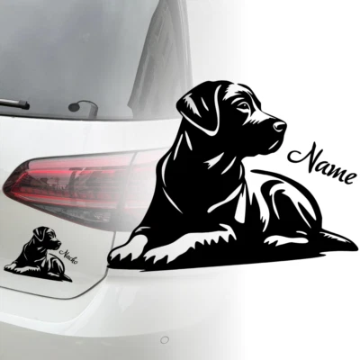 UNIDAMO Labrador Retriever Auto Aufkleber | Personalisiert Name Dog | Sticker 561