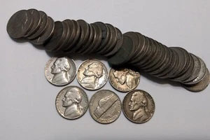 1958 Jefferson Nickel Roll (40 Coins) - Picture 1 of 2