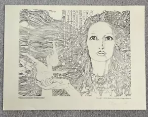 Michael WM Kaluta signierter AP Druck 1978 "Through Whom My Power Flows" 16x12 - Bild 1 von 2