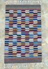 Tapis zapotèque mexicain 25"x40" colorant organique tissé à la main motif mosaïque tapisserie laine