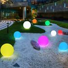 Creative LED Luminous Round Ball Night Lights Remote 16 Color Garden Landscape 