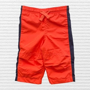 New OshKosh B'Gosh Baby Boys Mesh-Lined MVP Pant Neon Orange Navy Blue Size 6M - Picture 1 of 11