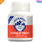 Dorwest Herbs Scullcap & Valerian Dogs Cats 100 Tablets Anxious Nervous Firework