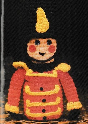 Christmas Stuffed Toy Soldier - 9" tall - Worsted yarn - CROCHET PATTERN ONLY - Image 1 of 2