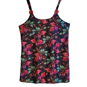 Vintage Sante Classics Floral Mini Slip Dress Negligee Dessous Schleifen Gr. XL - Bild 1 von 8