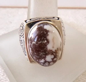 NWT Arizona Wild Horse Men's Ring 925 Sterling Silver Scrolled Design Size 12 - Picture 1 of 5