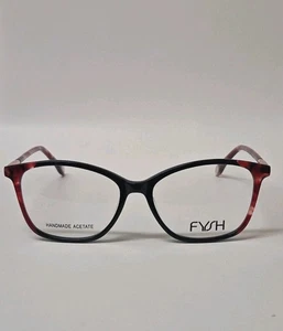 FYSH Eyeglasses Frames 3724 S400 51-15-140 Black Cranberry - Picture 1 of 5