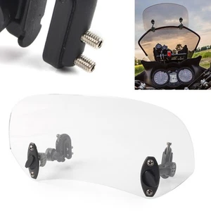 For Motorcycle Adjustable Windshield Clip On Extension Spoiler Wind Deflector - Bild 1 von 7
