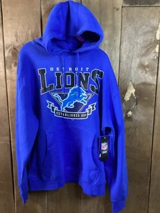 Starter Men’s Blue Detroit Lions Hoodie Size Large - Picture 1 of 2