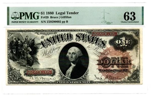 Fr. 29 1880 Legal Tender Note Bruce / Gilfillan PMG Choice Uncirculated 63 - Picture 1 of 2