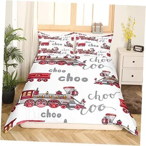 Cartoon Car Bedding Duvet Cover Set Kids Train Twin(No Comforter) Multi 0031 - Picture 1 of 7