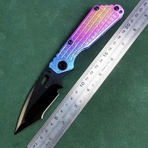 M390 Tanto DLC Black Blade Frost TC4 Scales for Strider SNG - Picture 1 of 7