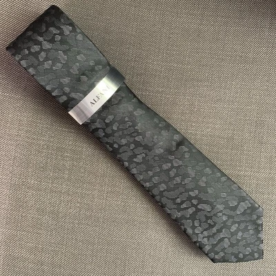 Alfani Men's Slim Neck Tie Leopard Animal Print Black MSRP $55 - Image 1 of 3