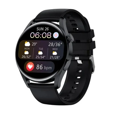 T33S Black smart watch Bluetooth call heart rate blood pressure Monitor  - Image 1 of 4