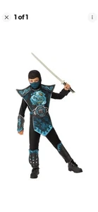 Blue Dragon Ninja Child Size 8-10 Costume Rubies Forum New Death Squad No Sword - Picture 1 of 10